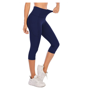 New Design OEM Service Customised Gym Capri Leggings <b>Plus</b> Size Gym Capri for Woman Quick Dry Yoga Wear Gym Leggings - Product Image 1