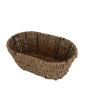 Direct From Vietnam Handmade Oval Seagrass Wicker <b>Basket</b> Best Price for Kitchen & <b>Bathroom</b> Storage & Decoration - Product Image 1