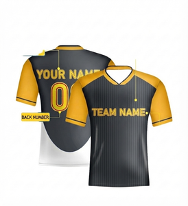 Camiseta de Fútbol Sublimada Personalizada al por Mayor, Uniforme de Fútbol Personalizado, Ropa Deportiva Transpirable, Camiseta Deportiva de Equipo con Transferencia Térmica - Product Image 1