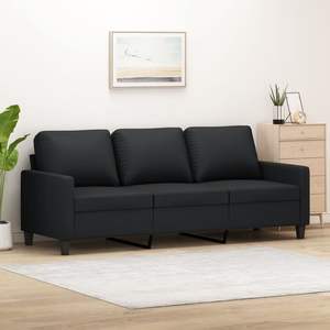 Sofá Negro de 3 Plazas para Sala de Estar - Product Image 1