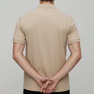 เสื้อโปโลผู้ชายผ้าฝ้ายถัก 100% แบบสั่งทำพิเศษ ทรงปกติ แขนสั้น พิมพ์ลายโลโก้ด้วยความร้อน สไตล์ฮิปฮอป - Product Image 5