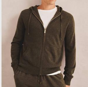STELLAR Spring Plain Full Zip Hooded <b>Jacket</b> Men's Soft <b>Thick</b> <b>Fleece</b> Polyester/Spandex Casual Long Hoodie Formal Style Zip Front - Product Image 3