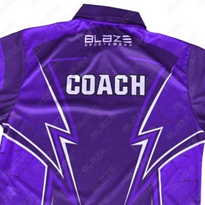 Blaze Fight Wear Polo transpirable personalizado, diseño de cuello impreso, Polo de sublimación de poliéster, camisetas para hombres, Logo Polo de Golf - Product Image 5