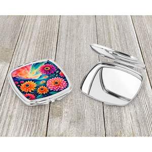 Colorful Dahlias Compact <b>Travel</b> Makeup <b>Mirror</b> Folding Handheld Pocket Decorative <b>Mirror</b> for Women and Girls Gift - Product Image 3
