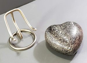 Urne en métal en forme de cœur avec finition craquelée, vase de table Art Déco fait main, capacité 1-2L, pour la Saint-Valentin, décoration de la maison - Product Image 6