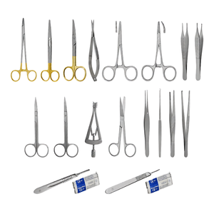 Kit de Excisión Dérmica de 26 Piezas, Instrumentos Quirúrgicos de Dermatología de Acero Inoxidable Alemán, Juego de Tijeras, Pinzas y Bisturíes T/C - Product Image 1
