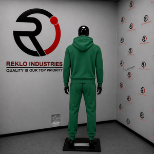 Ensemble de survêtement vert pour homme avec logo personnalisé, sweat à capuche zippé et pantalon de jogging, tenue décontractée streetwear et sportswear, ensemble deux pièces, vente en gros OEM - Product Image 4