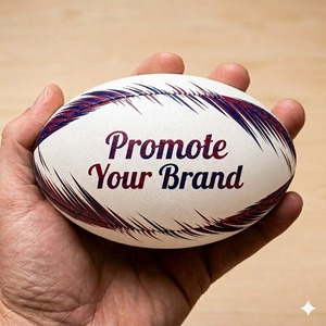 HIgh Quality Personalized Midi <b>Mini</b> SIze 1 Rugby Balls Made of Synthetic Rubber for Advertising Promotions - Product Image 6