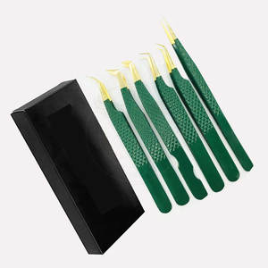 Professional Stainless Steel Eyelash Tweezers Lash Applicator <b>Precision</b> <b>Tool</b> Durable High Quality for Salon Use Reasonable Price - Product Image 6