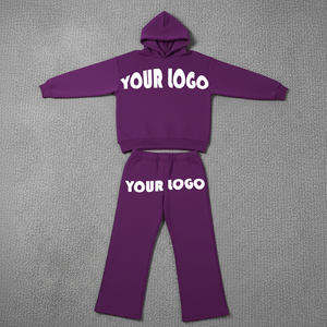 Custom Logo Women Tracksuit Blank Casual <b>Zip</b> Hoodies and Sweatpants 2 Piece Sets for Women Apparel Clothing Manufacturers - Product Image 5