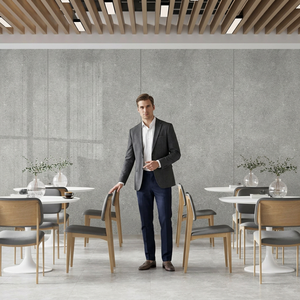 Dalles en pierre frittée de porcelaine Herican Grey, finition brossée polie, 1600x3200x20mm, pour murs extérieurs, routes, escaliers, jardins - Product Image 4