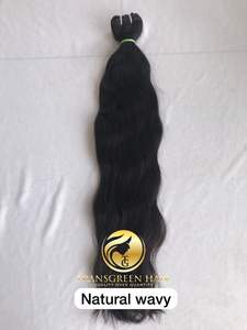 ผมต่ออินเดียคุณภาพพรีเมียม เวอร์จิ้นแฮร์ ทรานส์กรีน TG-6720 แบบเย็บสองชั้น น้ำหนัก 100 กรัม แบบลอน - Product Image 4