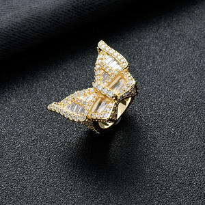 Best Quality Geometric <b>Cocktail</b> <b>Ring</b> Women's <b>Gold</b> Plated Cubic Zirconia Emerald Cut Pave Setting Glam Party Wedding Jewelry - Product Image 5