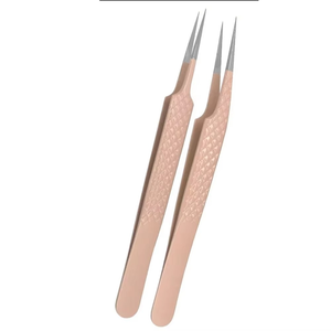 Pinzas Profesionales para Pestañas con Punta de Diamante, Curvas y Afiladas, de Acero Inoxidable para Extensión de Volumen - Product Image 5
