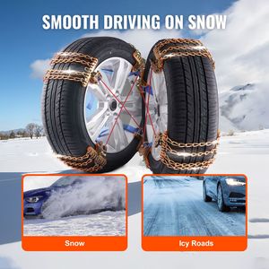 Set di 16 Catene da Neve Rinforzate per Pneumatici 8-8.8 Pollici, in Lega di Acciaio al Manganese, per Emergenze, Adatte a Pneumatici con Larghezza 205/225 mm, Misura 185/60r14 - Product Image 5