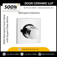 Robinet de lavabo en céramique Soon 9293 Metropole avec plaque carrée 25 mm, moderne et durable