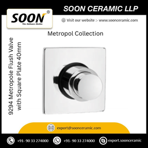 Robinet de lavabo en céramique Soon 9293 Metropole avec plaque carrée 25 mm, moderne et durable - Product Image 3