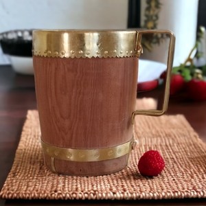 Elegante Taza de Madera Hecha a Mano con Asa de Latón Premium e Incrustaciones de Ágata, Decoración Exquisita para el Hogar, Regalo de Lujo - Product Image 2