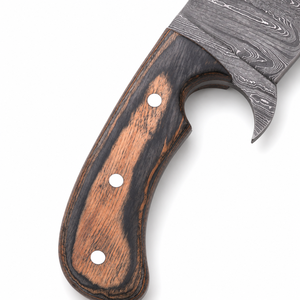 Cuchillo de Cocina de Acero de Damasco, Hoja Recta con Punta Caída, Mango de Madera, 0.5mm de Grosor, 12 Pulgadas, Cuchilla de Chef OEM - Product Image 5