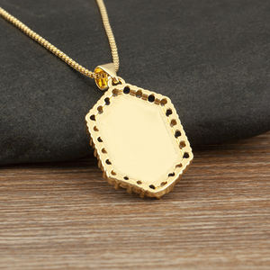 Collier pendentif QIKU en chaîne à maillons, plaqué or, avec émail <span class=keywords><strong>et</strong></span> zircon, motif Vierge Marie, style religieux catholique européen, pour hommes <span class=keywords><strong>et</strong></span> femmes - Product Image 5