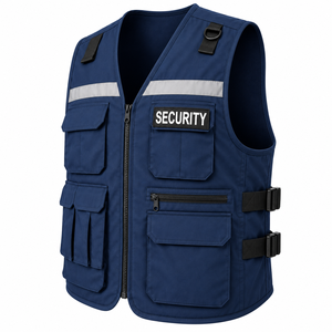 Chaleco de Seguridad Reflectante al por Mayor, Chaleco de Trabajo de Seguridad, Chaleco Táctico con Bolsillos, Chaleco de Guardia Industrial Personalizado de Color Sólido - Product Image 5