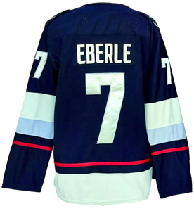 Хоккейная футболка Seattle Kraken 2026 с вышивкой # 31 Грубауэр # 7 Эберле # 10 комплектов высококачественной спортивной формы для мужчин и молодежи - Product Image 4