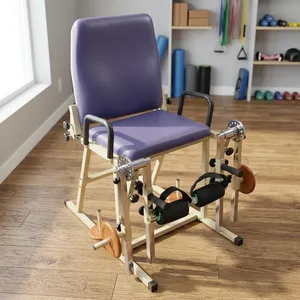 Quadriceps Chair Heavy Duty Hospital Rehab Center Use <b>Exercise</b> Chair Blue Seat Adjustable Foot Rests for <b>Knee</b> Strengthening - Product Image 3