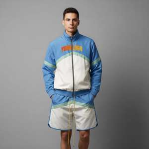 Conjunto de Verano de Alta Calidad al por Mayor para Hombre, Chaqueta Cortavientos y Pantalones Cortos de Algodón, Ropa Casual Deportiva para Hombre a Bajo Precio - Product Image 6