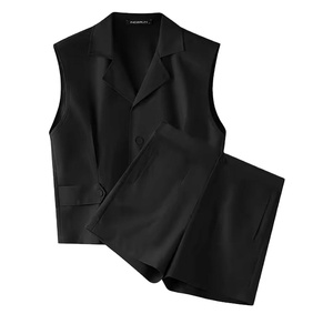 Camiseta sin mangas de verano para hombre, informal, para exteriores, con cuello en V, clásica, de color sólido - Product Image 1