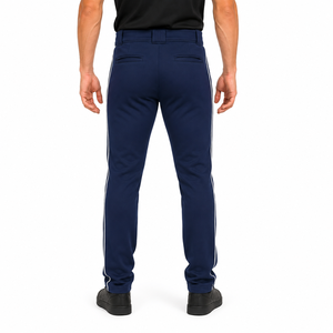 Pantalon de baseball unisexe personnalisé avec passepoil, professionnel, à bas ouvert, pour softball, couleur unie, pour match d'équipe, été, imprimé, 100% coton - Product Image 2