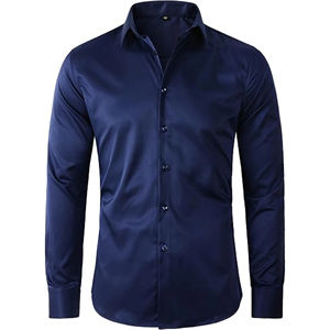 Chemises habillées pour hommes, vêtements professionnels de qualité supérieure pour tous les jours, style formel élégant, tissu lisse. - Product Image 5