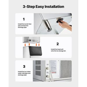 Contenitore per Ghiaccio Commerciale con Capacità di 300 LBS, Piedini in Gomma Antiscivolo Regolabili per Secchielli di Ghiaccio e Vasche per Bevande - Product Image 6