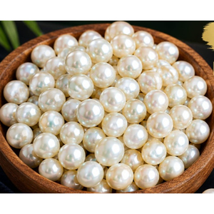 Perles rondes en eau de mer 100 % naturelles en gros, perles des mers du Sud pour boucles d'oreilles, bijoux de mode haut de gamme - Product Image 3