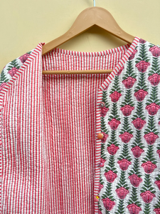 Couette indienne faite à la main 100% coton écologique matelassée anti-plis respirante séchage rapide imprimée numériquement avec poche avant Automne/Hiver - Product Image 4