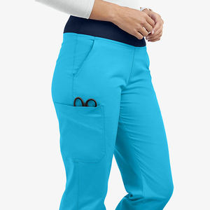 Medical Uniform V Neck Customized Scrub Uniform Unisex Short Sleeve Scrub Sets Hospital Scrubs Knitted Polyester Cotton - Product Image 5