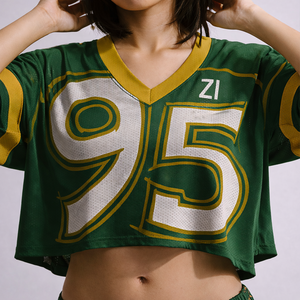 Professional Custom Wholesale American Football Jersey Sublimated Basketball Cropped <b>Top</b> Breathable Summer Jersey Shirt Design - Product Image 2