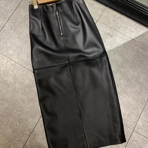 Jupe midi en cuir véritable pour femme, de qualité supérieure, douce et confortable, design tendance, service OEM ODM, étiquette privée, échantillon disponible - Product Image 3
