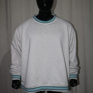 Sudadera con cuello simulado de 450 GSM, bordado con nombre personalizado, corte holgado y extragrande, 100% algodón, felpa francesa. - Product Image 1