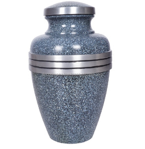Decorative Gary Finish Metal Cremation Urn Customization <b>Memorial</b> Urn Durable with Polished Design at wholesale price - Product Image 1
