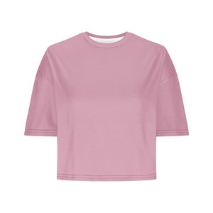 Women's Crew Neck Keyhole Bow for Crop Top Short Sleeve Casual Plain Half Sleeve Cropped T-Shirts <b>Drop</b> Shoulder Round Neck Basic - Product Image 3