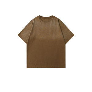 T-shirts unisexes à col rond, coupe classique, essentiels vintage, en jersey uni, effet délavé, séchage rapide, avec motif 3D en relief épais, style Hip Hop, personnalisables - Product Image 6