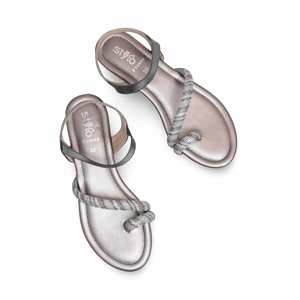 Sandalias de tacón gris FN6000 Diseño elegante para mujer - Product Image 1