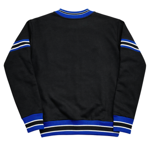 Sweat-shirt à col rond en chenille noire Phi Beta Sigma, vêtements de fraternité grecque avec un design chenille classique, confort et style - Product Image 5