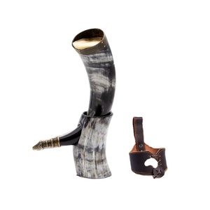 Cuerno para beber tallado Natural hecho a mano personalizado ecológico estilo vikingo búfalo Animal jarra para cerveza - Product Image 5