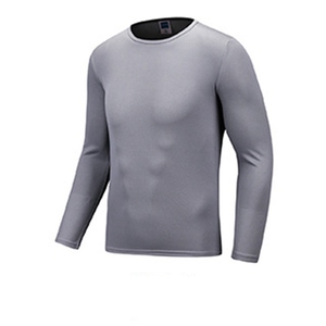 Camiseta de Manga Larga Amarilla para Hombre, Cuello Redondo, Tejida, Color Sólido, Corte Regular Informal - Product Image 2