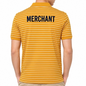 เสื้อโปโลชายลายทาง คอปกแบบริบ เสื้อโปโลลายทางคลาสสิกสำหรับใส่ลำลองทุกวัน สวมใส่สบาย ทรงปกติ - Product Image 3