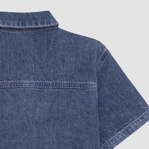 T-shirt décontracté en jean pour garçons avec col rabattu et fermeture boutonnée pour acheteurs en gros – Vêtement d'extérieur tendance avec logo 2026 - Product Image 6