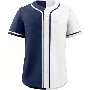 Uniforme de Béisbol Sublimado al por Mayor OEM, Tela Suave 100% Poliéster, Uniforme de Béisbol en Blanco, Transpirable, Absorbente de Sudor, con Botones - Product Image 1