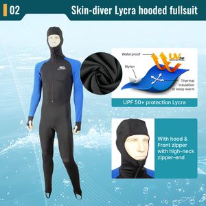 Traje de neopreno AROPEC para hombre con protección UV, protector solar, traje de surf, personalizado OEM ODM, manga larga, para buceo, natación y snorkel. - Product Image 3