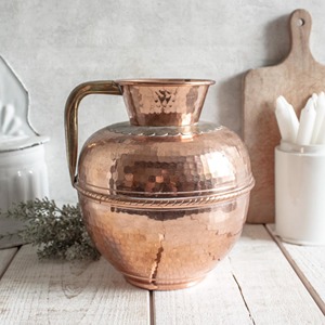Carafe à eau en cuivre de la série Luxe, qualité supérieure, finition brillante, article d'usine en gros - Product Image 1